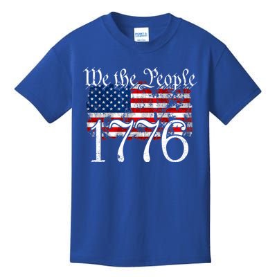 We The People 1776 U S Constitution Freedom American Flag Great Gift Kids T-Shirt