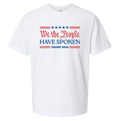 We The People Have Spoken Trump 2024 Maga Patriot Statement Sueded Cloud Jersey T-Shirt