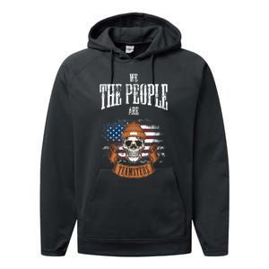 We The People Are Teamsters Union Laborer USA Flag Performance Fleece Hoodie