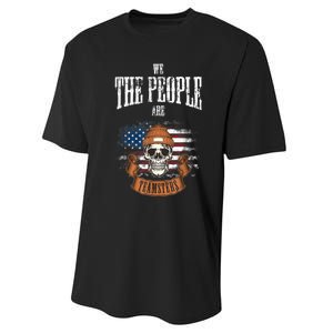 We The People Are Teamsters Union Laborer USA Flag Performance Sprint T-Shirt