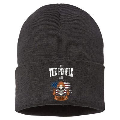 We The People Are Teamsters Union Laborer USA Flag Sustainable Knit Beanie