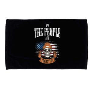 We The People Are Teamsters Union Laborer USA Flag Microfiber Hand Towel