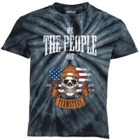 We The People Are Teamsters Union Laborer USA Flag Kids Tie-Dye T-Shirt