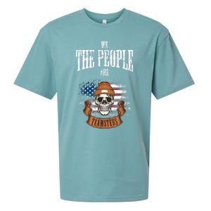 We The People Are Teamsters Union Laborer USA Flag Sueded Cloud Jersey T-Shirt