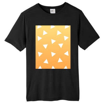 White Triangles Pattern Graphic Tall Fusion ChromaSoft Performance T-Shirt