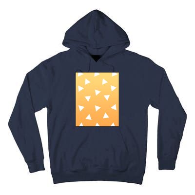 White Triangles Pattern Graphic Tall Hoodie