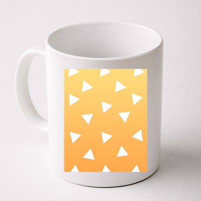 White Triangles Pattern Graphic Coffee Mug