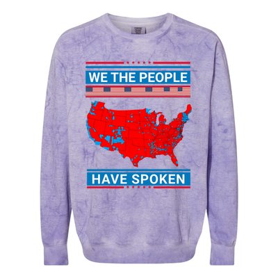 We The People Have Spoken Map Of 2024 Election Colorblast Crewneck Sweatshirt