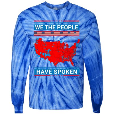 We The People Have Spoken Map Of 2024 Election Tie-Dye Long Sleeve Shirt