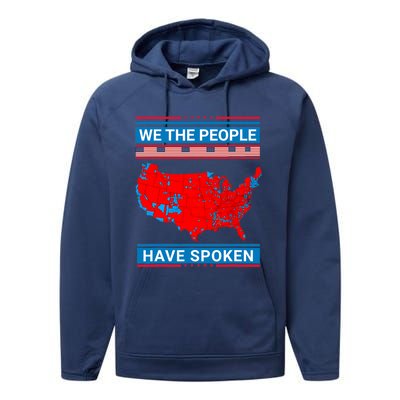 We The People Have Spoken Map Of 2024 Election Performance Fleece Hoodie