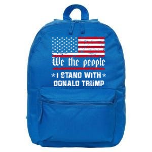 We The People I Stand With Donald Trump 4th Of July Usa Flag Gift 16 in Basic Backpack