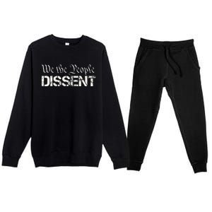 We The People Dissent Funny Humor Premium Crewneck Sweatsuit Set