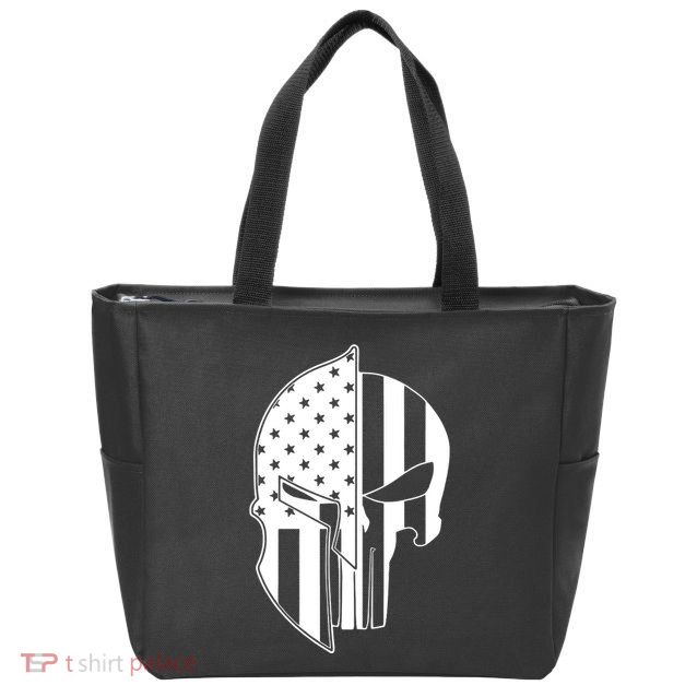 We The People Patriotic American Handmade Zip Tote Bag