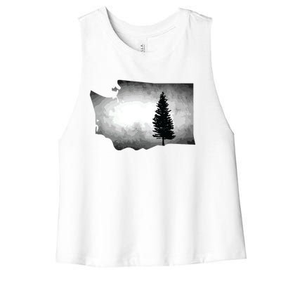 Washington Tree Pacific Northwest Women's Racerback Cropped Tank