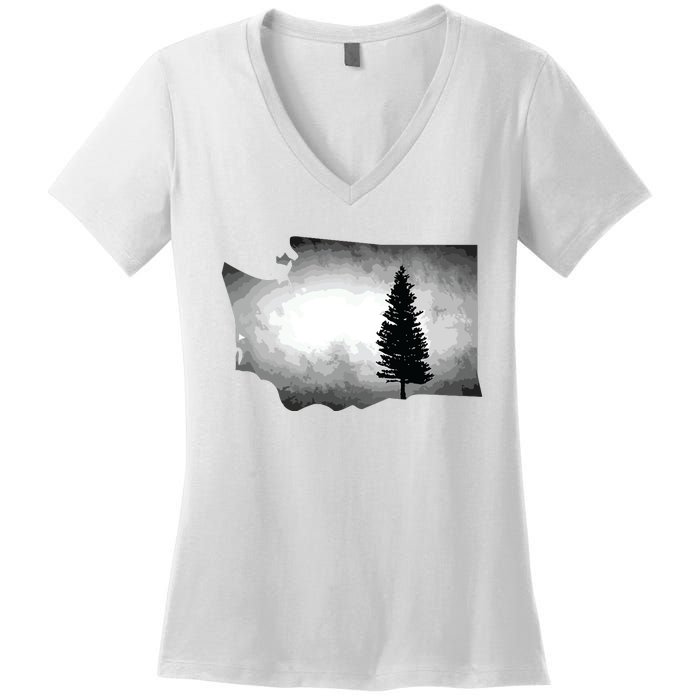 Washington Tree Pacific Northwest Women's V-Neck T-Shirt