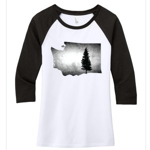 Washington Tree Pacific Northwest Women's Tri-Blend 3/4-Sleeve Raglan Shirt