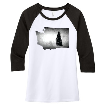 Washington Tree Pacific Northwest Women's Tri-Blend 3/4-Sleeve Raglan Shirt