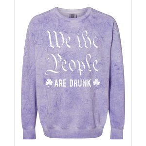 We The People Are Drunk St Patricks Day Colorblast Crewneck Sweatshirt