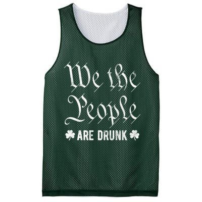 We The People Are Drunk St Patricks Day Mesh Reversible Basketball Jersey Tank
