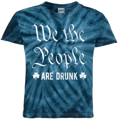 We The People Are Drunk St Patricks Day Kids Tie-Dye T-Shirt