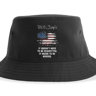 We The People It DoesnT Need To Be Rewritten Usa Sustainable Bucket Hat