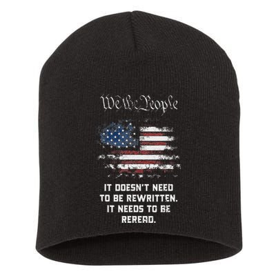 We The People It DoesnT Need To Be Rewritten Usa Short Acrylic Beanie
