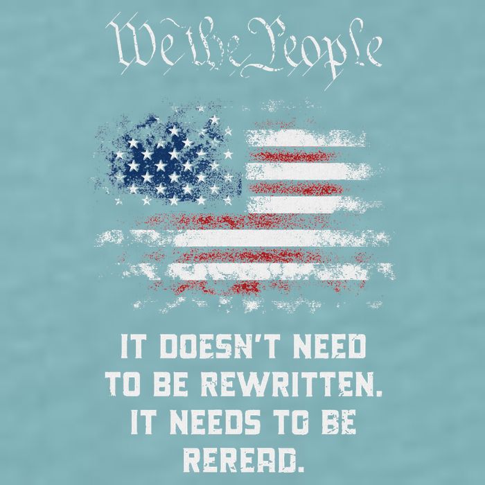 We The People It DoesnT Need To Be Rewritten Usa Sueded Cloud Jersey T-Shirt