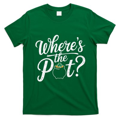 WhereS The Pot Of Gold St PatrickS Day Shamrock T-Shirt
