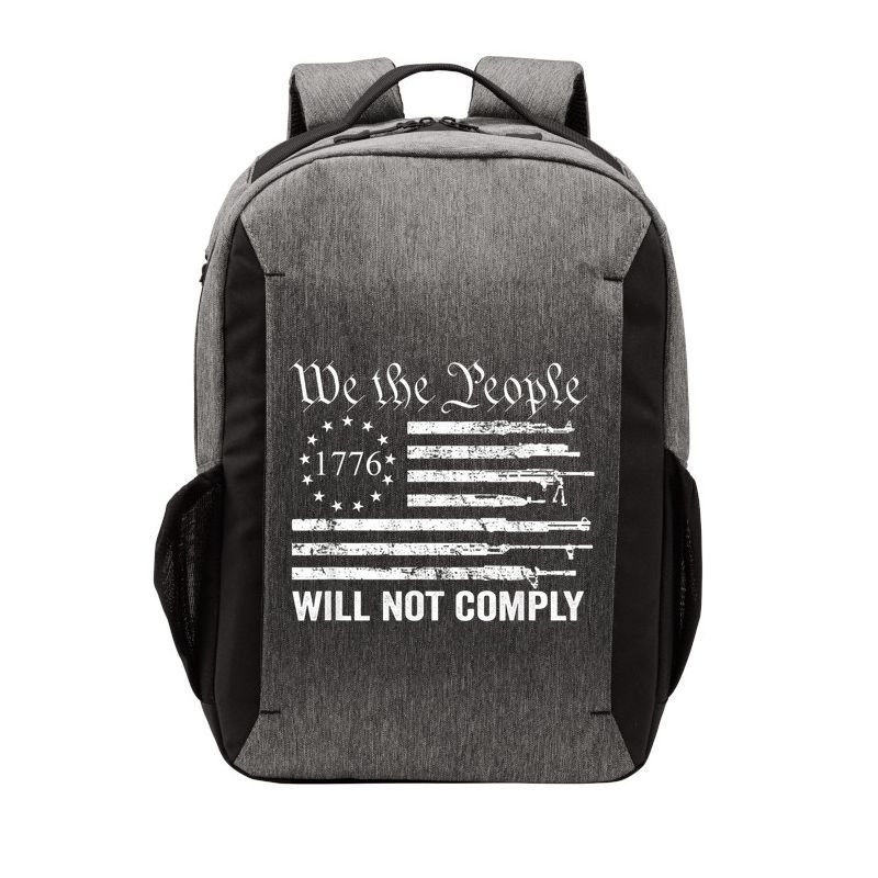 We The People Will Not Comply Funny USA Patriotic Gun Flag Vector Backpack