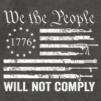 We The People Will Not Comply Funny USA Patriotic Gun Flag Vector Backpack