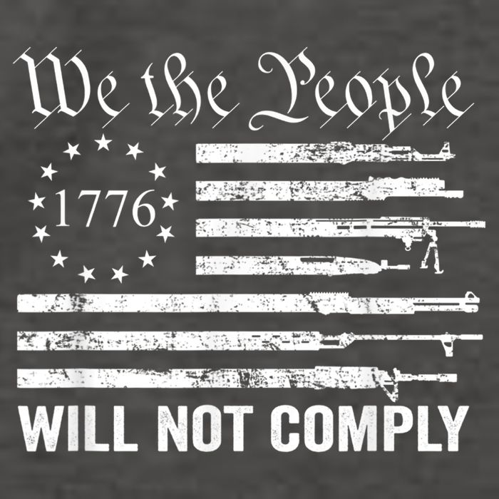 We The People Will Not Comply Funny USA Patriotic Gun Flag Vector Backpack