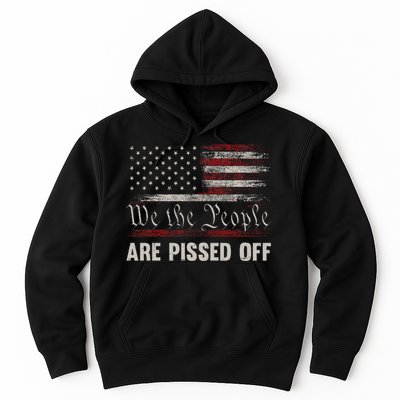 We The People Are Pissed Off Vintage Us America Flag Front Hoodie