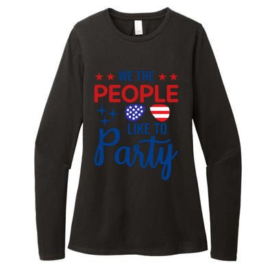 We The People Party Womens CVC Long Sleeve Shirt