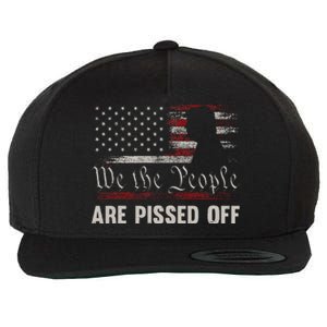 We The People Are Pissed Off Us America Flag Trump Wool Snapback Cap