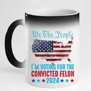 We The People Are Voting For The Felon Trump 2024 11oz Black Color Changing Mug