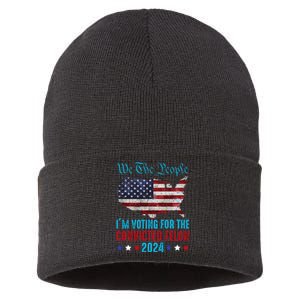 We The People Are Voting For The Felon Trump 2024 Sustainable Knit Beanie