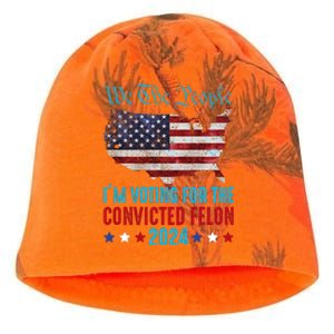 We The People Are Voting For The Felon Trump 2024 Kati - Camo Knit Beanie