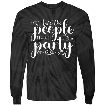 We The People Party Tie-Dye Long Sleeve Shirt