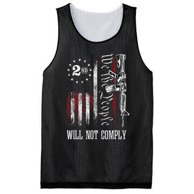 We The People Will Not Comply Ar15 Pro Gun Rights 2a Mesh Reversible Basketball Jersey Tank