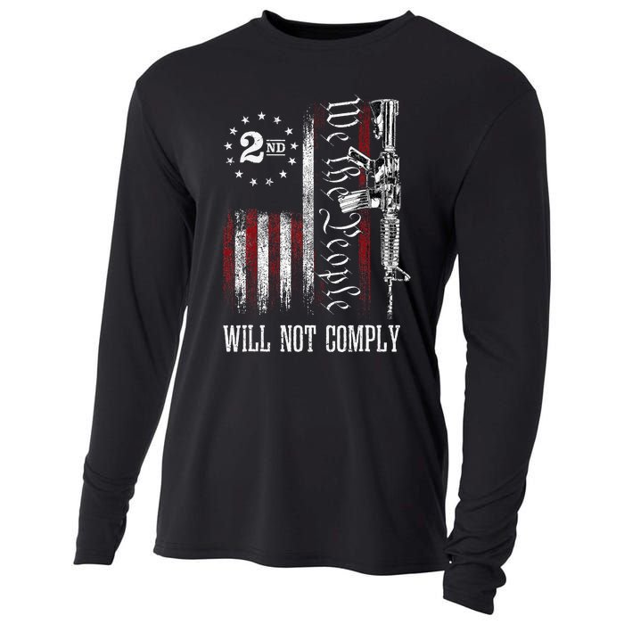 We The People Will Not Comply Ar15 Pro Gun Rights 2a Cooling Performance Long Sleeve Crew