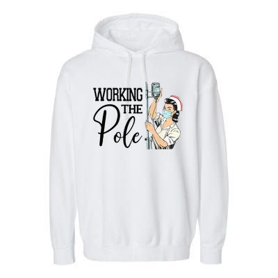 Working The Pole Funny Er Nurse Life Emergency Room Nursing Gift Garment-Dyed Fleece Hoodie