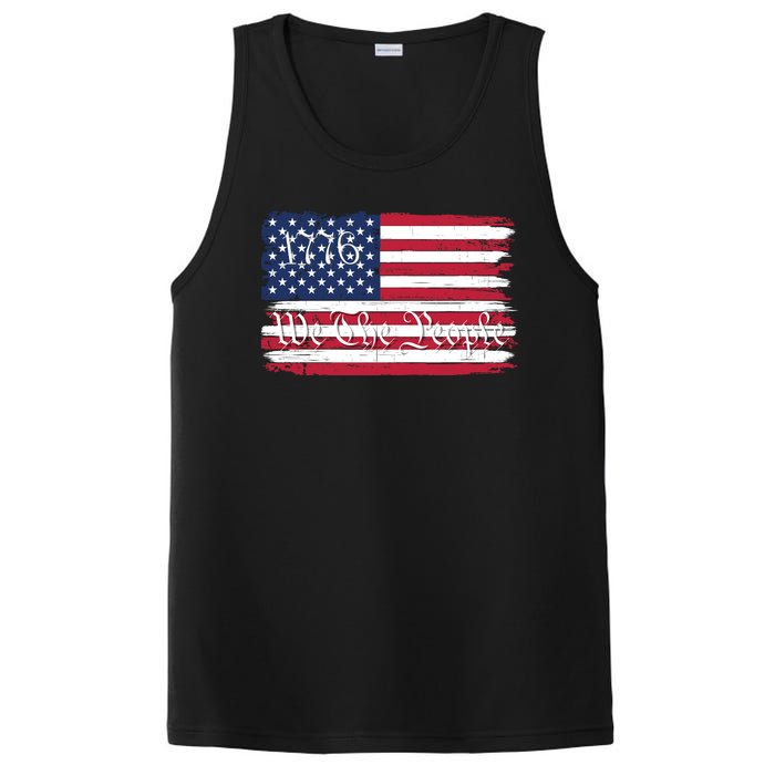 We The People 1776 Patriotic American Conservative US Constitution American PosiCharge Competitor Tank