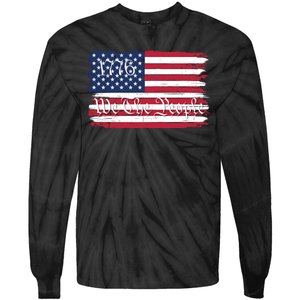 We The People 1776 Patriotic American Conservative US Constitution American Tie-Dye Long Sleeve Shirt