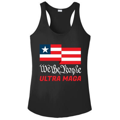 We The People Ultra MAGA Trump 2024 Anti Biden Ladies PosiCharge Competitor Racerback Tank
