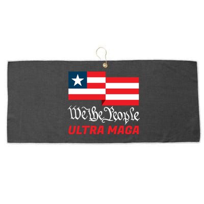 We The People Ultra MAGA Trump 2024 Anti Biden Large Microfiber Waffle Golf Towel