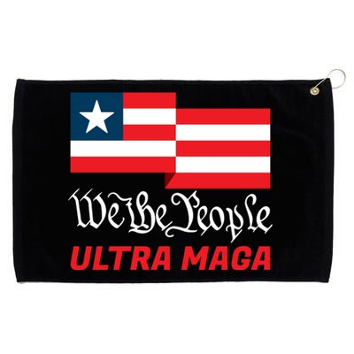 We The People Ultra MAGA Trump 2024 Anti Biden Grommeted Golf Towel