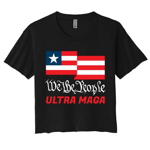 We The People Ultra MAGA Trump 2024 Anti Biden Crop Top