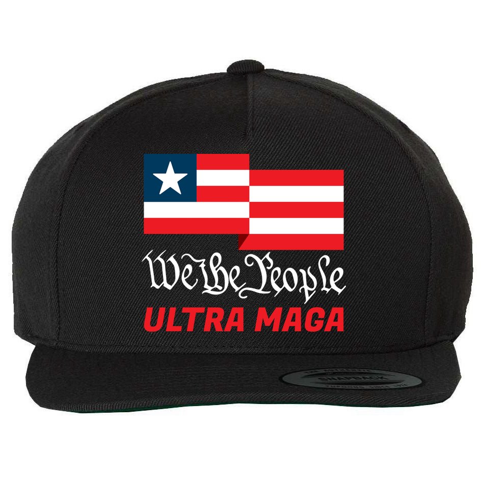We The People Ultra MAGA Trump 2024 Anti Biden Wool Snapback Cap