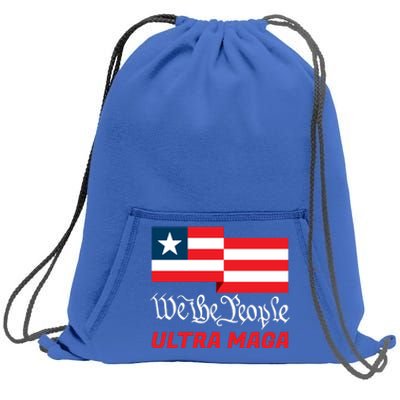 We The People Ultra MAGA Trump 2024 Anti Biden Sweatshirt Cinch Pack Bag