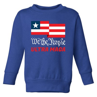 We The People Ultra MAGA Trump 2024 Anti Biden Toddler Sweatshirt